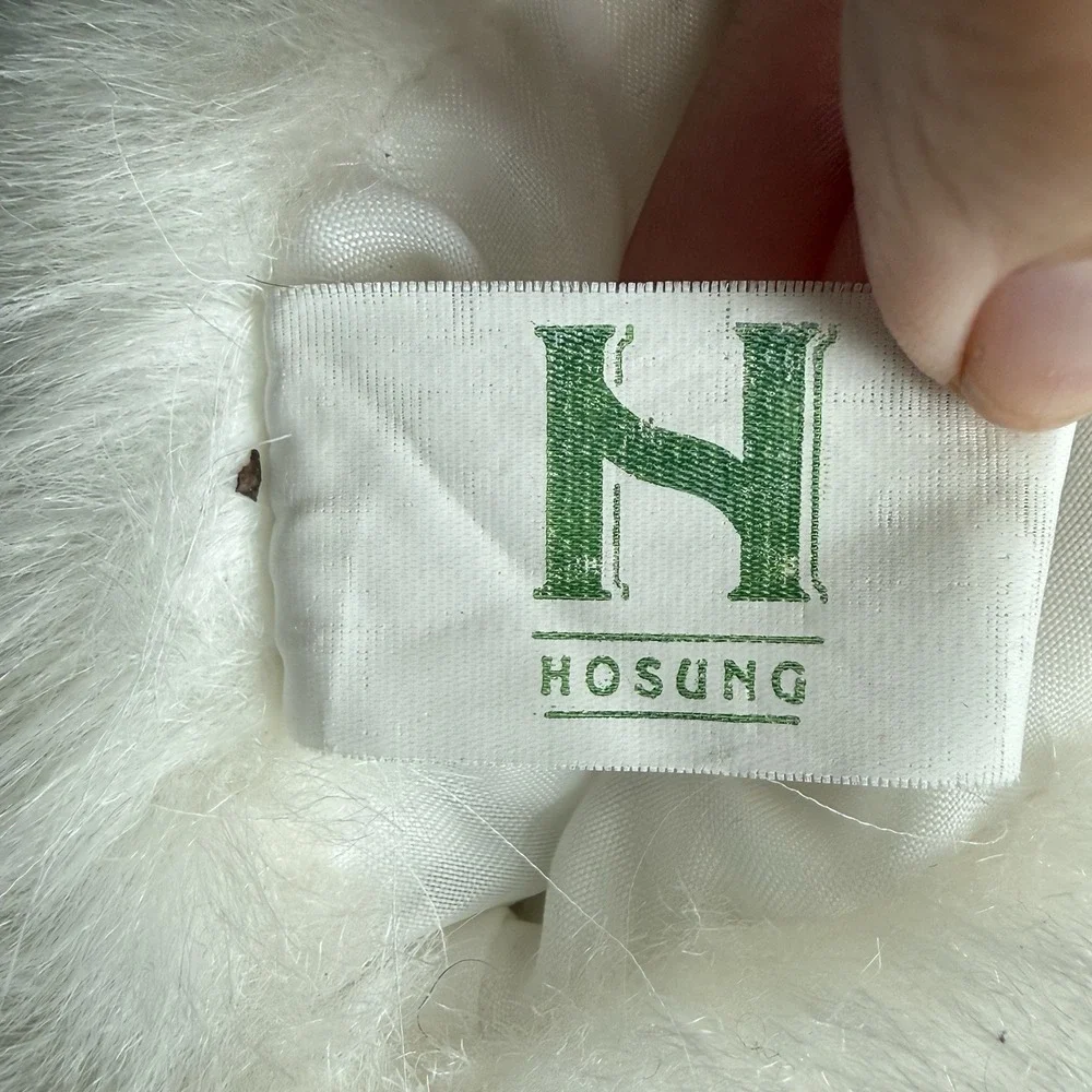 Vintage 1994 Hosung Bunny Rabbit Hand Puppet Plush Strawberry Dress Straw Hat